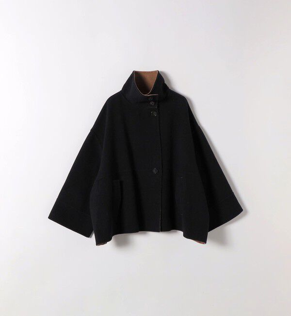 SHIPS any「【WEB限定】リバー スタンドカラー ポンチョ ショート コート」|その他|