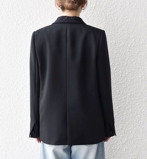 SHIPS any「【WEB限定】〈洗濯機可能〉ダブルクロス セミダブル ジャケット［NAVY BLUE］」|テーラードジャケット|