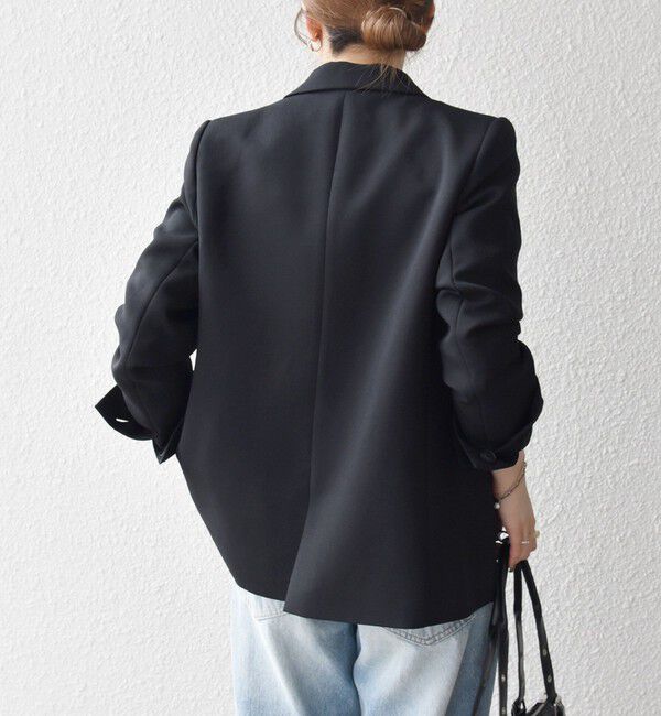 SHIPS any「【WEB限定】〈洗濯機可能〉ダブルクロス セミダブル ジャケット［NAVY BLUE］」|テーラードジャケット|