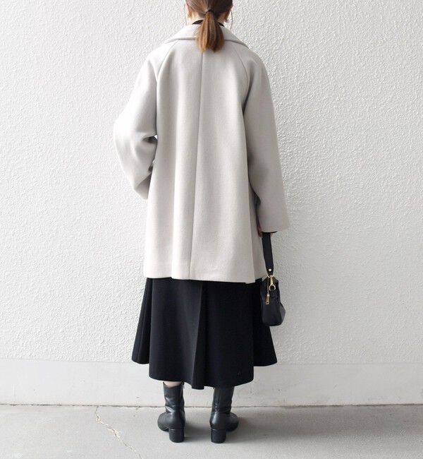 SHIPS any「《一部追加予約》【WEB限定】PURE WOOL スタンド & テーラード ハーフ コート」|その他|
