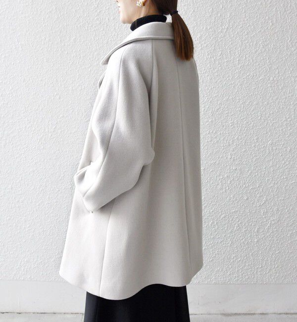 SHIPS any「《一部追加予約》【WEB限定】PURE WOOL スタンド & テーラード ハーフ コート」|その他|