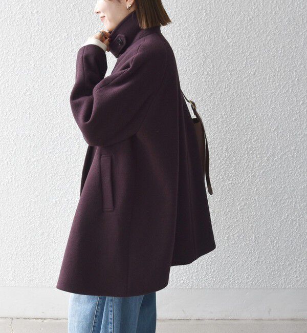 SHIPS any「《一部追加予約》【WEB限定】PURE WOOL スタンド & テーラード ハーフ コート」|その他|