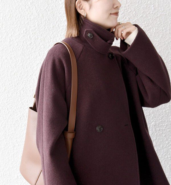 SHIPS any「《一部追加予約》【WEB限定】PURE WOOL スタンド & テーラード ハーフ コート」|その他|