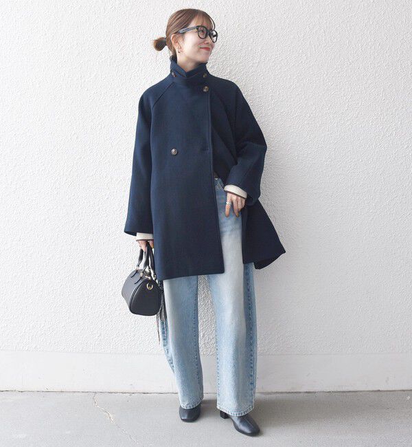 SHIPS any「《一部追加予約》【WEB限定】PURE WOOL スタンド & テーラード ハーフ コート」|その他|