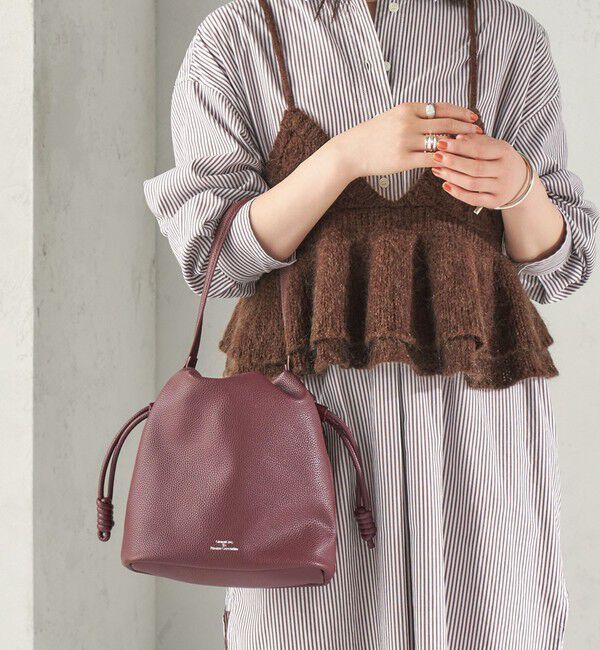 SHIPS for women「【WEB限定】George Cinq: DRAWSTRING BAG（S）」|ショルダー・メッセンジャー|ワイン