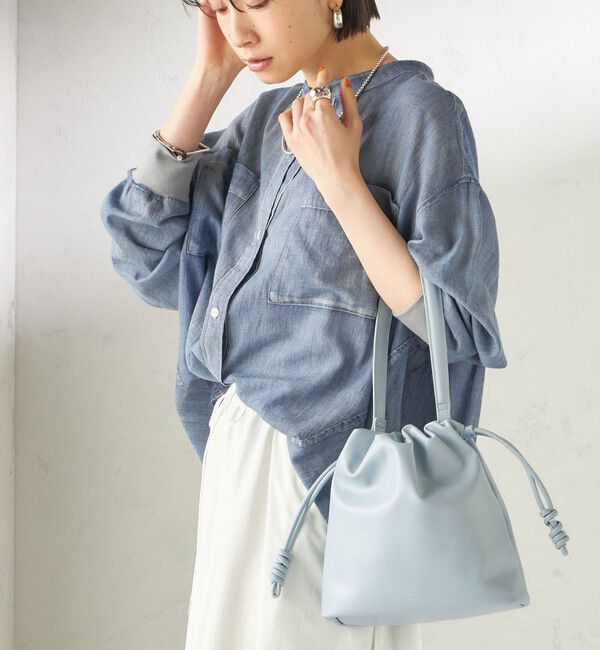 SHIPS for women「【WEB限定】George Cinq: DRAWSTRING BAG（S）」|ショルダー・メッセンジャー|ライトブルー