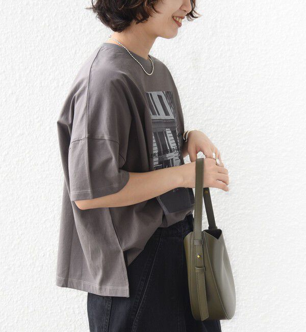 SHIPS for women「【SHIPS別注】81BRANCA: 5分袖 ロゴ・フォト TEE」|Tシャツ・カットソー|