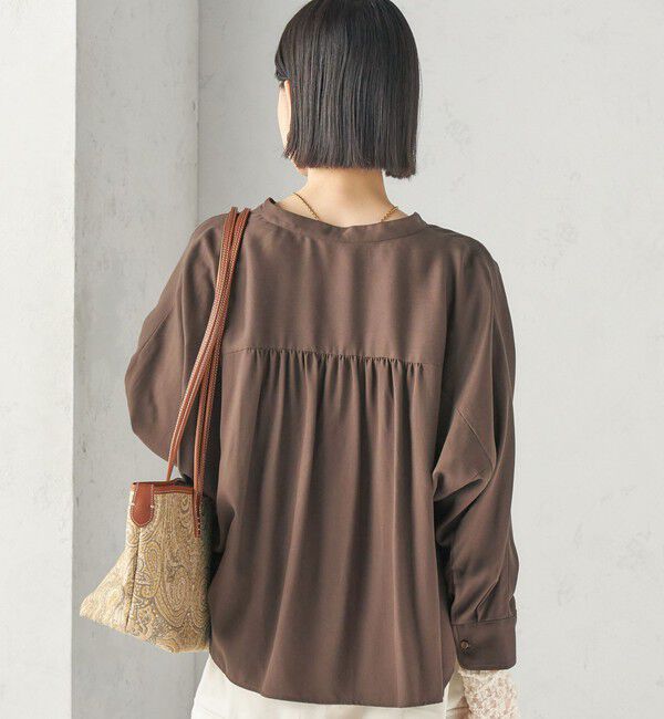 SHIPS for women「【実力派ベーシック】〈手洗い可能〉プリシュランク ツイル ショート シャツ 羽織」|シャツ・ブラウス|