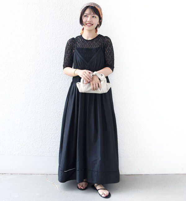 SHIPS for women「〈手洗い可能〉ストレッチ フラワー レース TEE」|Tシャツ・カットソー|