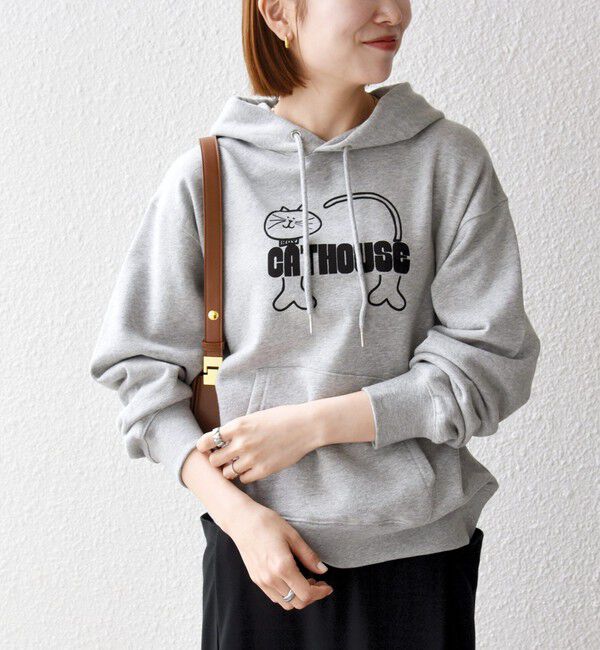 SHIPS any「【SHIPS any別注】THE KNiTS:〈洗濯機可能〉ロゴ プリント フーディー 26AW」|パーカー|グレー