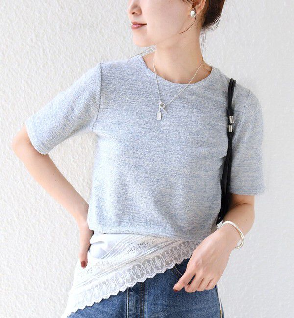 SHIPS for women「ランダム  パイル コンパクト TEE」|Tシャツ・カットソー|
