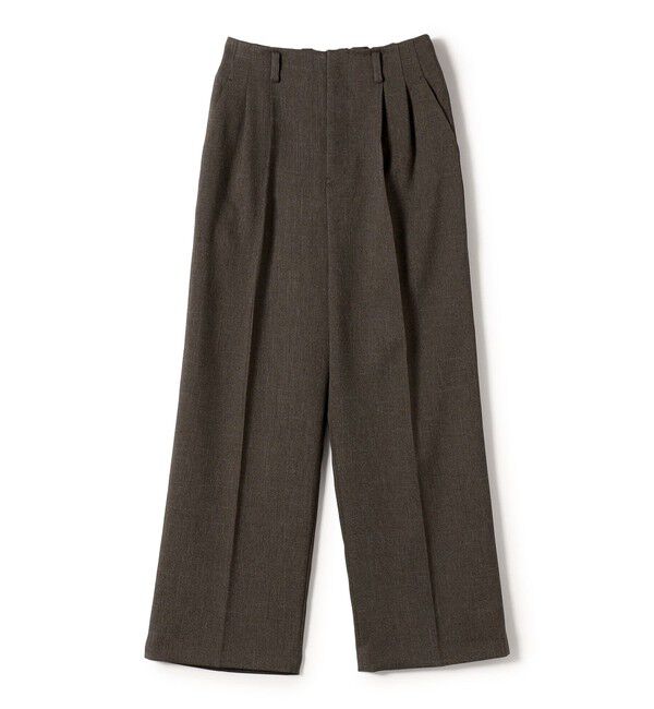 SHIPS for women「【実力派ベーシック】〈防シワ/洗濯機可能〉シャーク ツイード ストレッチ 2タック パンツ」|その他|