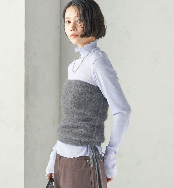 SHIPS for women「《予約》杢 フォックス カシミヤ チューブ トップ」|キャミソール|