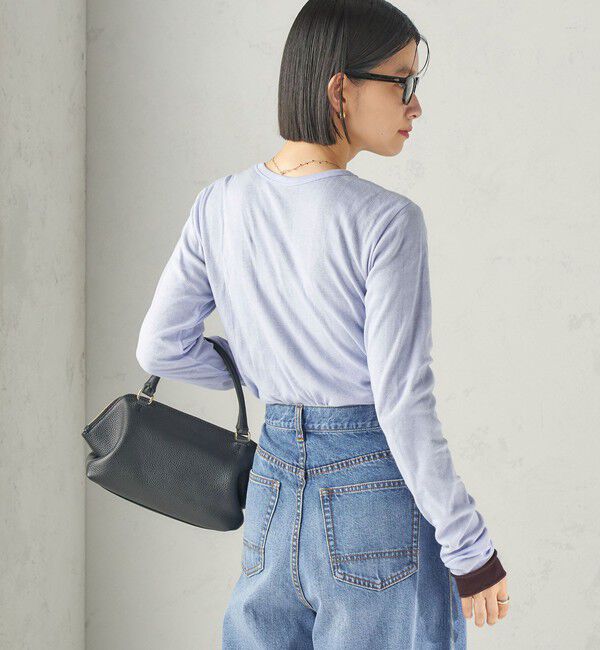 SHIPS for women「【SHIPS別注】miller:シアー ヘンリー ネック ロング スリーブ TEE 26AW」|Tシャツ・カットソー|
