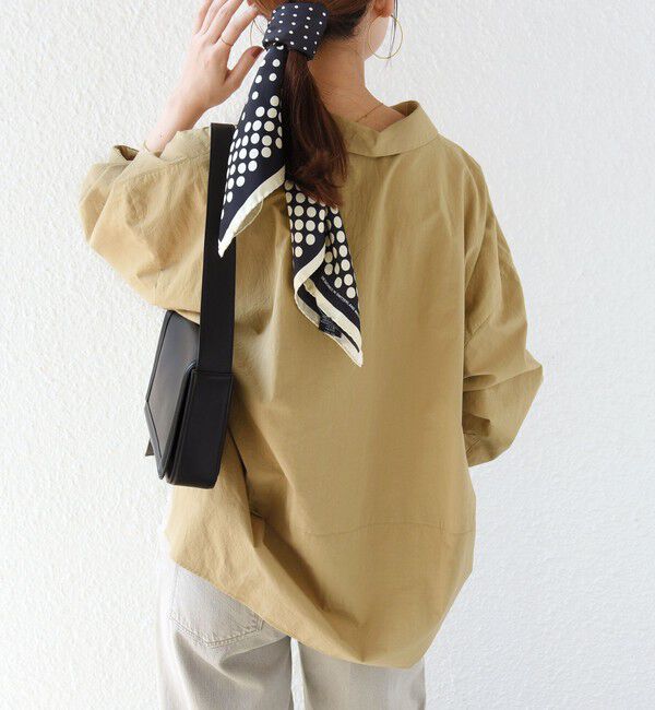 SHIPS for women「〈手洗い可能〉近江晒 サイド スリット スキッパー シャツ」|シャツ・ブラウス|