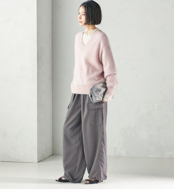 SHIPS for women「《一部追加予約》〈手洗い可能〉フラワー ストレッチ レース ハイネック トップス」|Tシャツ・カットソー|