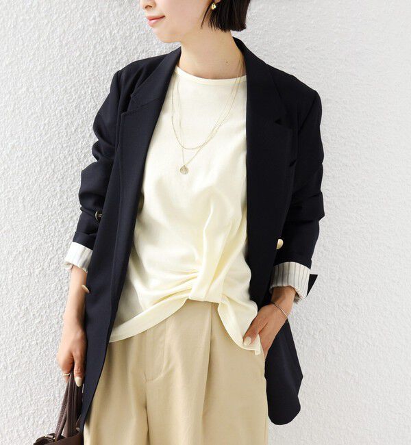 SHIPS for women「【WEB限定】〈手洗い可能〉裾 ツイスト デザイン ポンチ ロング スリーブ プルオーバー」|プルオーバー|ナチュラル