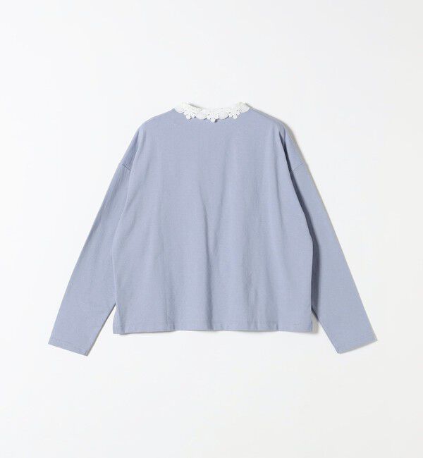 SHIPS any「〈洗濯機可能〉レース カラー ロングスリーブ ポロ プルオーバー」|Tシャツ・カットソー|