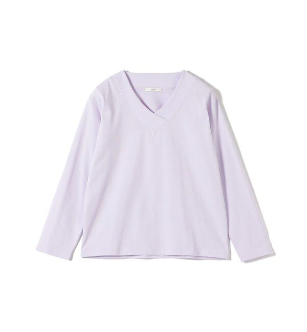 SHIPS for women「【WEB限定】〈ネックが選べる〉オーガニックコットン バリエーション ネック ロングスリーブ TEE」|Tシャツ・カットソー|