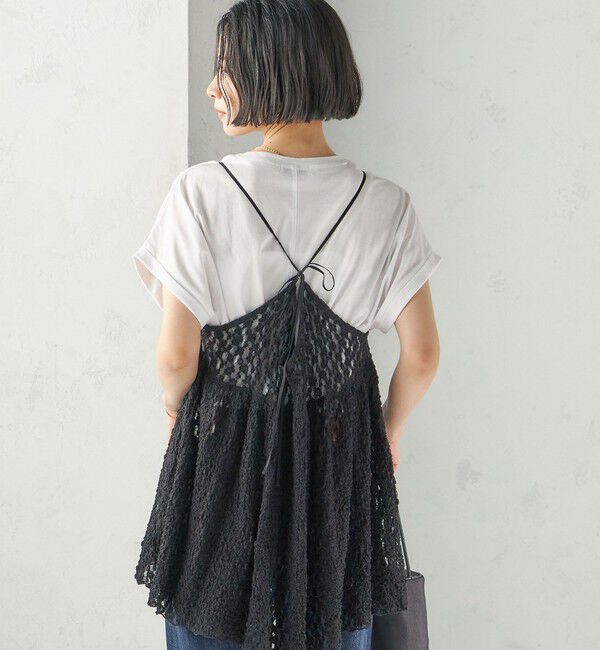 SHIPS for women「〈手洗い可能〉シュリンク レース キャミソール」|キャミソール|