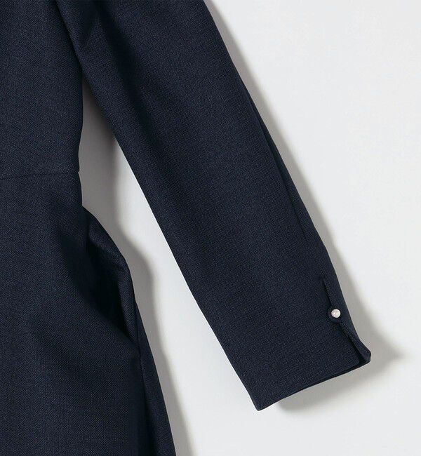 SHIPS any「〈洗濯機可能〉レースカラー ロング スリーブ ワンピース［NAVY BLUE］」|ワンピース|