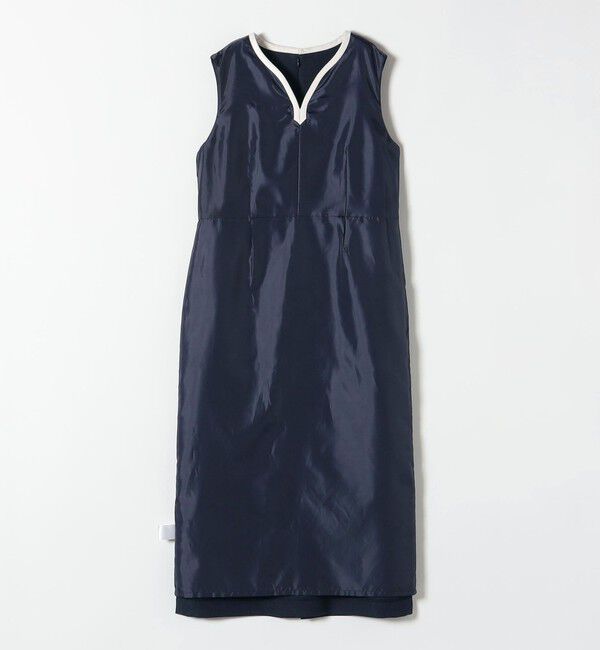SHIPS any「〈洗濯機可能〉カーブネック ノースリーブ ワンピース［NAVY BLUE］」|ワンピース|