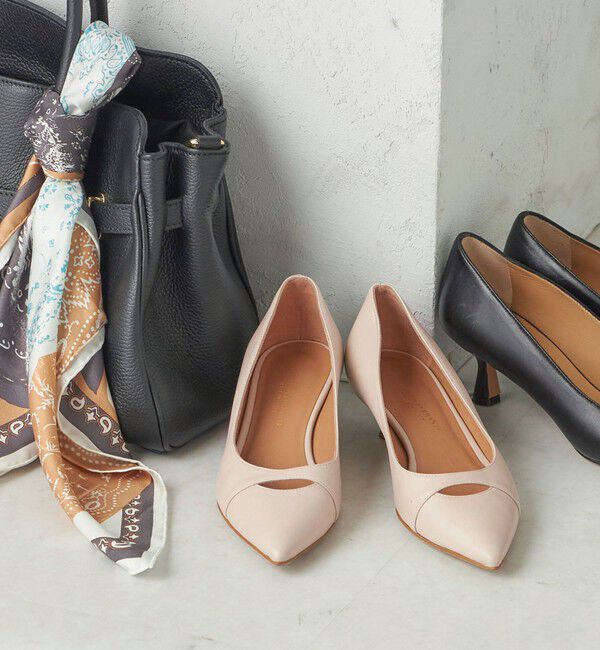 SHIPS for women「ISABELLA FERRANTE:ポインテッド ヒール（ベージュ）」|パンプス|ベージュ