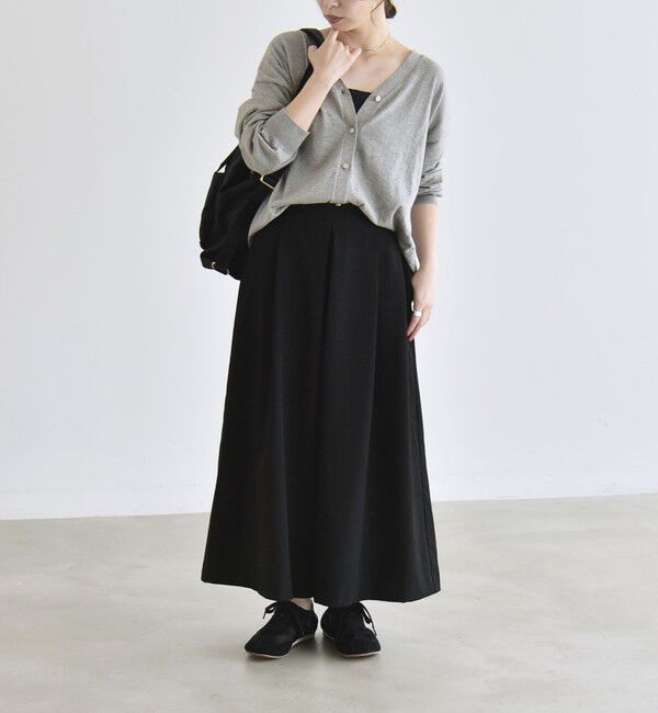 quaranciel「〈洗濯機可能〉裏起毛 シアバター タック Aライン キュロット パンツ」|その他|