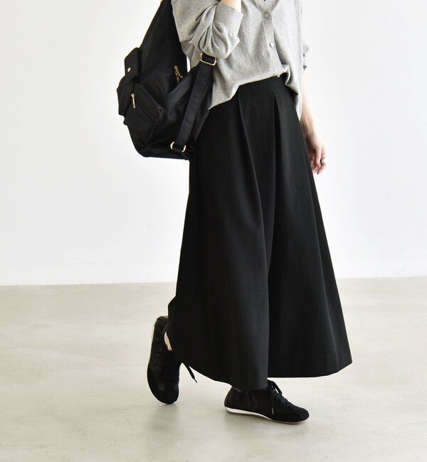 quaranciel「〈洗濯機可能〉裏起毛 シアバター タック Aライン キュロット パンツ」|その他|