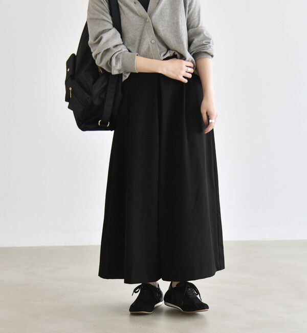 quaranciel「〈洗濯機可能〉裏起毛 シアバター タック Aライン キュロット パンツ」|その他|