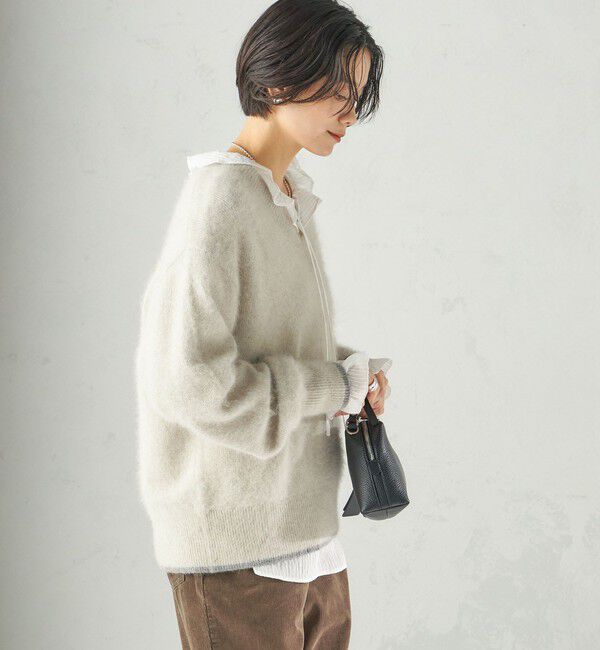 SHIPS for women「《予約》〈手洗い可能〉フォックス ラメ Vネック ニット」|ニット・セーター|
