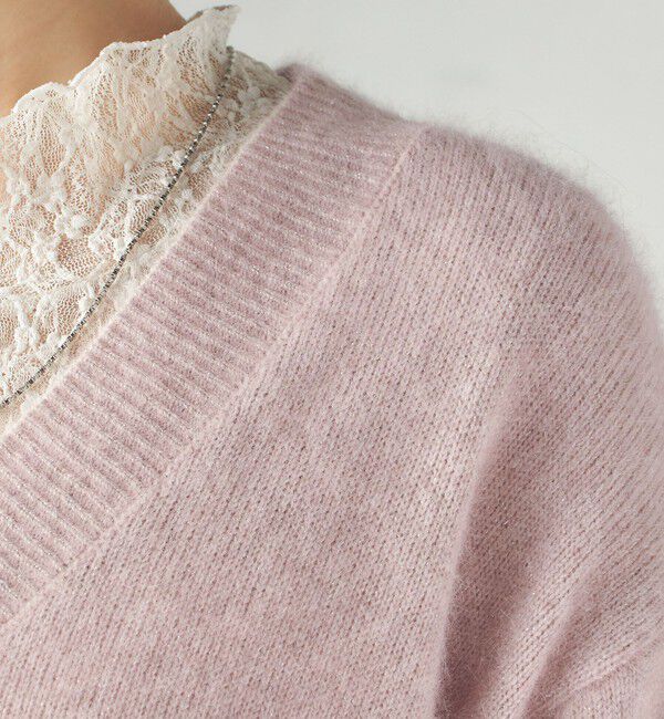 SHIPS for women「《予約》〈手洗い可能〉フォックス ラメ Vネック ニット」|ニット・セーター|