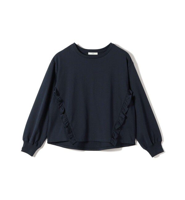 SHIPS for women「【WEB限定】〈洗濯機可能〉オーガニックコットン フリル ロングスリーブ TEE」|Tシャツ・カットソー|