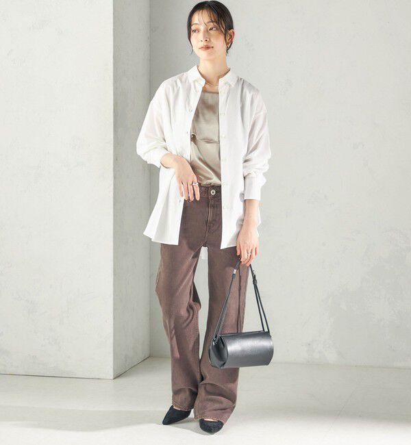 SHIPS for women「〈手洗い可能〉サテン &times; カットソー ケープ デザイン タンクトップ」|タンクトップ|