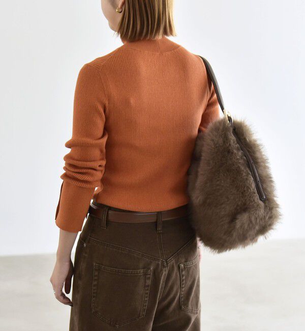 quaranciel「〈手洗い可能〉カシミヤ ミックス ハイゲージ タートルネック リブ ニット」|ニット・セーター|