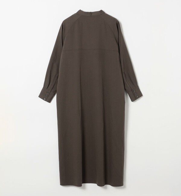 quaranciel「《予約》〈洗濯機可能〉スタンドカラー リボンタイ スキッパー ボリューム ロング ワンピース」|ワンピース|