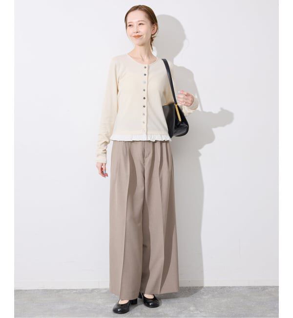 SLOBE IENA「《シリーズあり》コットンヤクヘムフリルカーディガン」|カーディガン|