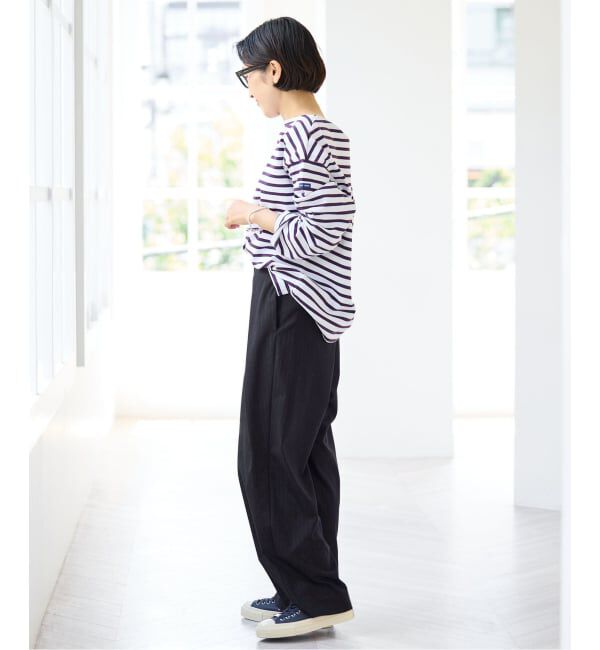 IENA「ウールMIXタックワイドパンツ」|スラックス|
