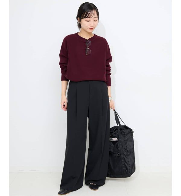 SLOBE IENA「《WEB限定サイズあり/4サイズ展開/追加》TRワイドトラウザー」|スラックス|