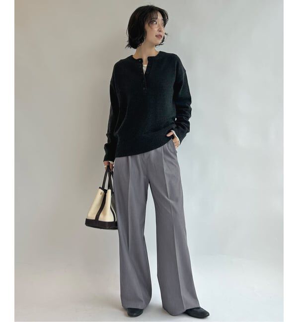 SLOBE IENA「《WEB限定サイズあり/4サイズ展開/追加》TRワイドトラウザー」|スラックス|