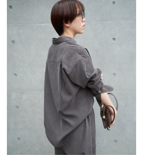 IENA「《手洗い可》フィブリルキュプラミックスシャツ」|シャツ・ブラウス|