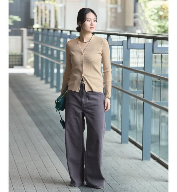 IENA「《手洗い可》ECO SPLASH Vカーディガン」|カーディガン|