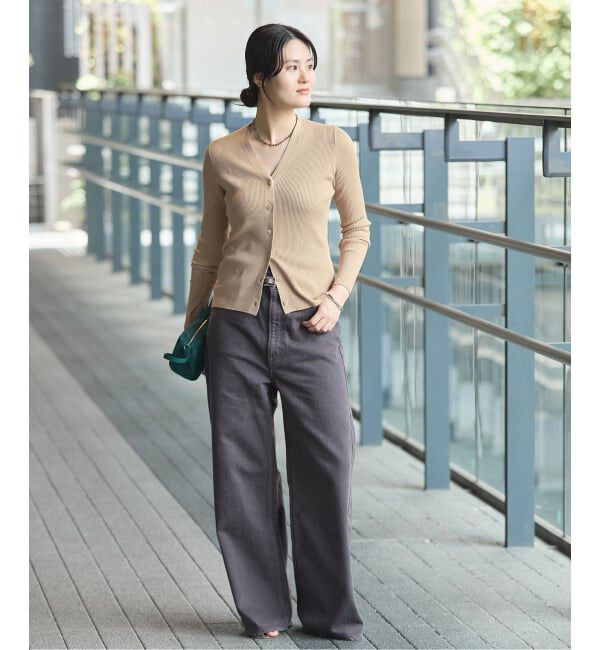IENA「《手洗い可》ECO SPLASH Vカーディガン」|カーディガン|
