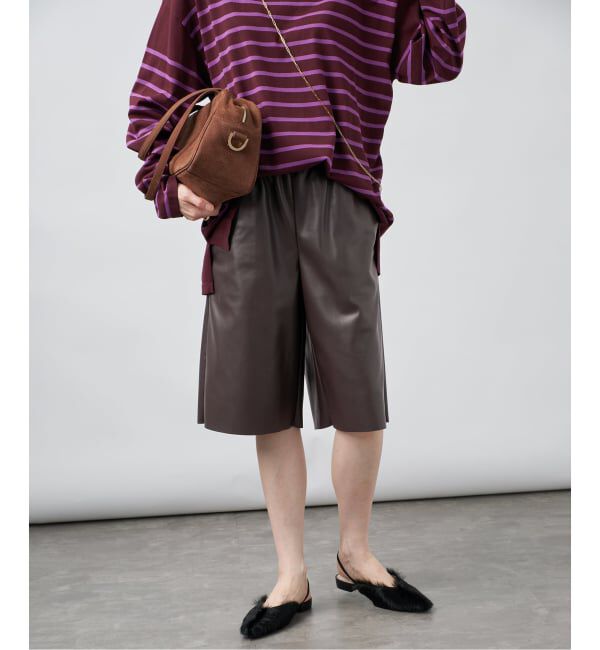 VERMEIL par iena「《予約》Faux Leather イージーショーツ」|その他|