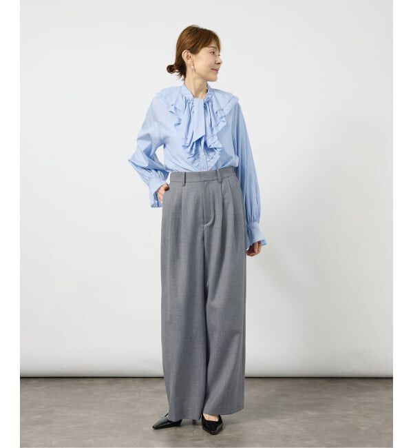 VERMEIL par iena「ANASTASIA タックパンツ」|スラックス|