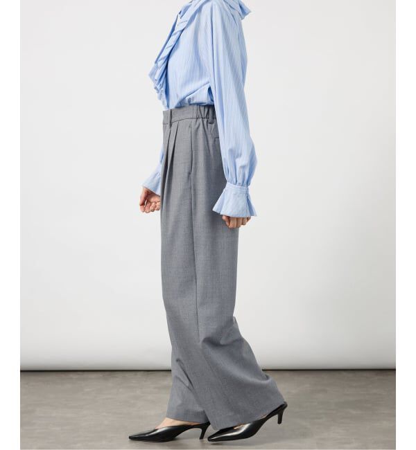 VERMEIL par iena「ANASTASIA タックパンツ」|スラックス|