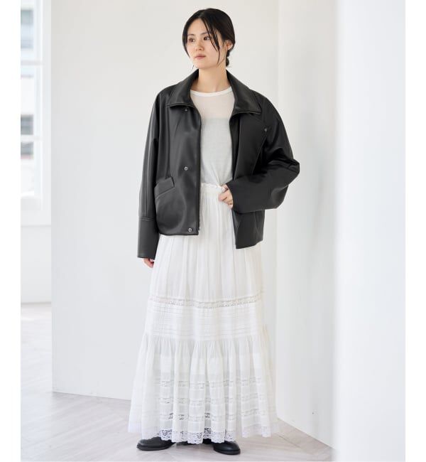 IENA「VACHEMENT/ヴァシュモン ECO LEATHER BZ ブルゾン VN-13A-409」|ライダースジャケット|