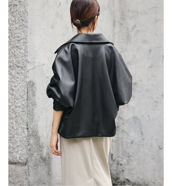 IENA「VACHEMENT/ヴァシュモン ECO LEATHER BZ ブルゾン VN-13A-409」|ライダースジャケット|