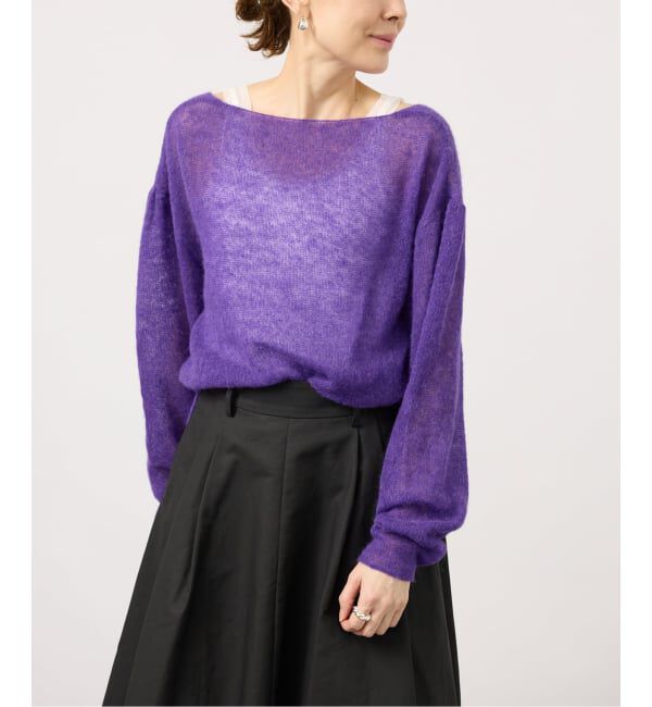 VERMEIL par iena「ENRICA エンリカ Airy Sheer Alpaka Vプルオーバー KNIT280」|ニット・セーター|