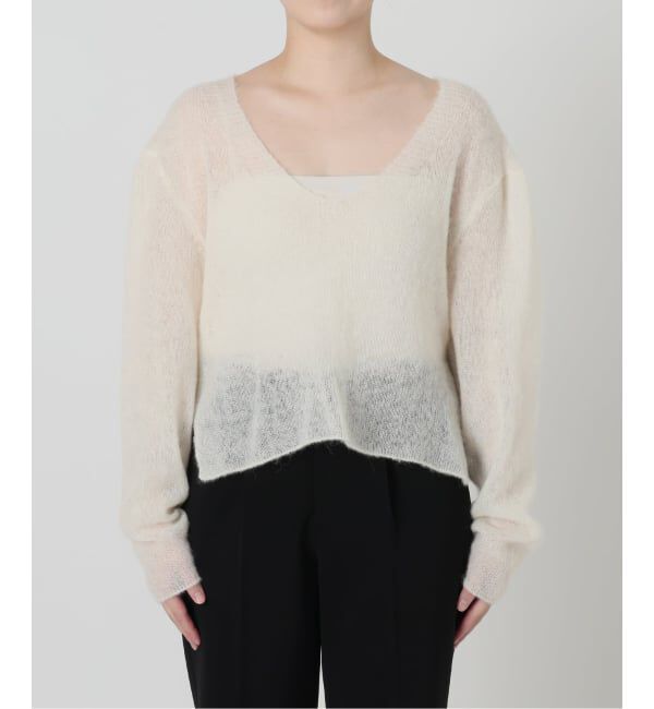 VERMEIL par iena「ENRICA エンリカ Airy Sheer Alpaka Vプルオーバー KNIT280」|ニット・セーター|